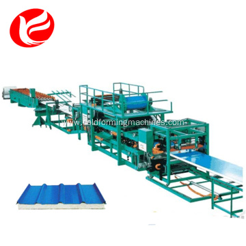 Eps tile sandwich panel steel wall making machine